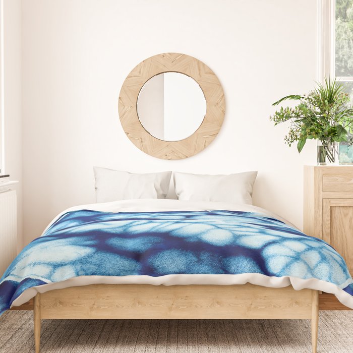 Shibori: Japanese Indigo Tie-Dye Pattern 02 Duvet Cover Gallery Image 3