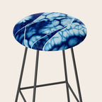 Shibori: Japanese Indigo Tie-Dye Pattern 02 Stool Gallery Image 2