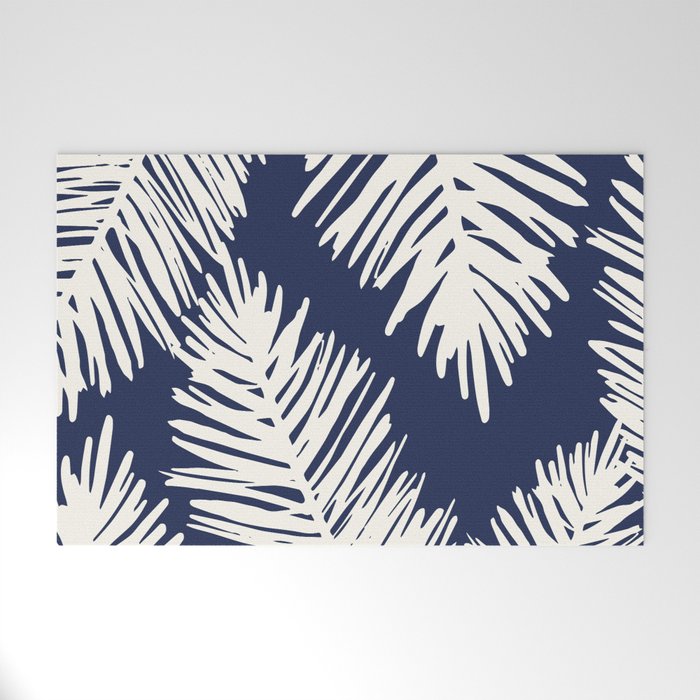 Tropical on blue Welcome Mat Gallery Image 1