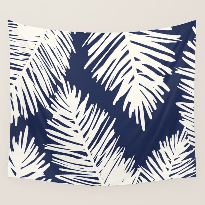 Tropical on blue Wall Tapestry Gallery Image 4