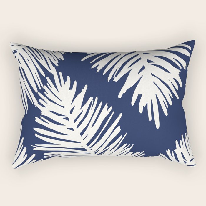 Tropical on blue Rectangular Pillow Gallery Image 2