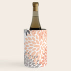 Floral Blooms, Peach and Gray Wine Chiller Gallery Image 2