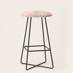 Floral Blooms, Peach and Gray Stool Gallery Image 1
