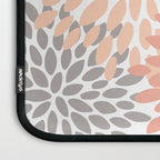Floral Blooms, Peach and Gray Laptop Sleeve Gallery Image 3