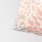 Floral Blooms, Peach and Gray Pillow Sham Gallery Image 4
