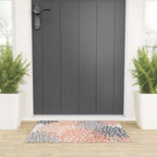 Floral Blooms, Peach and Gray Welcome Mat Gallery Image 3