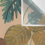 Woman with cat in living room in warm earth tones Wall Tapestry Gallery Image 3