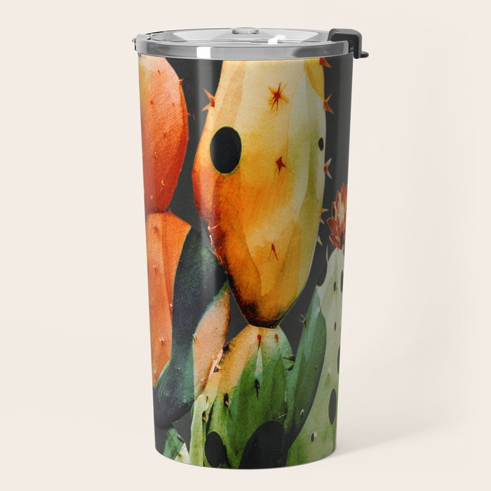 Abstract Modern Cactus 2 Travel Mug Gallery Image 2