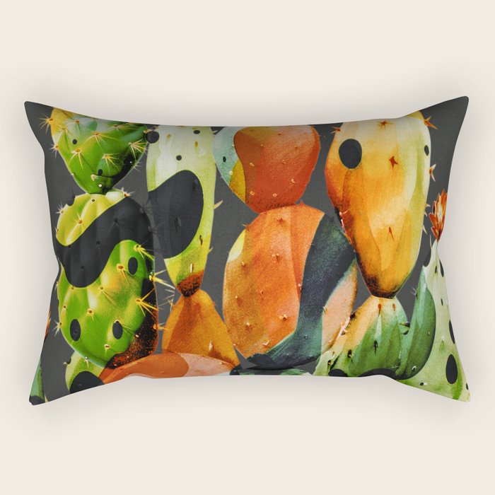 Abstract Modern Cactus 2 Rectangular Pillow Gallery Image 1