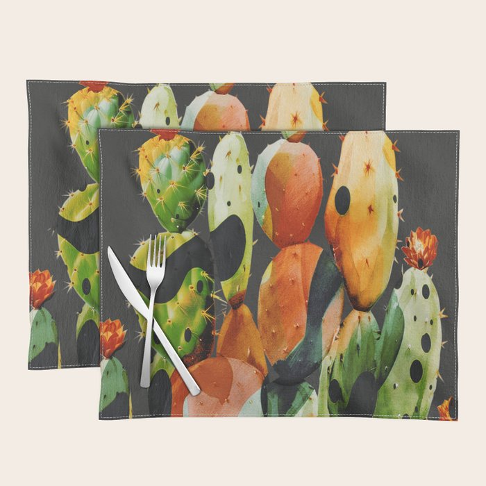 Abstract Modern Cactus 2 Placemat Gallery Image 1