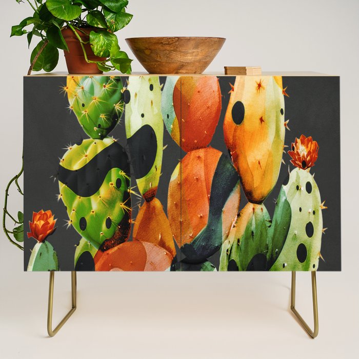 Abstract Modern Cactus 2 Credenza Gallery Image 1