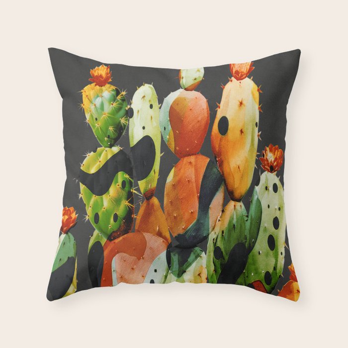 Abstract Modern Cactus 2 Throw Pillow Gallery Image 6