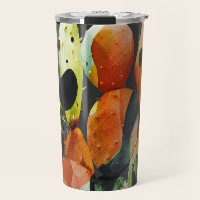 Abstract Modern Cactus 2 Travel Mug Gallery Image 1