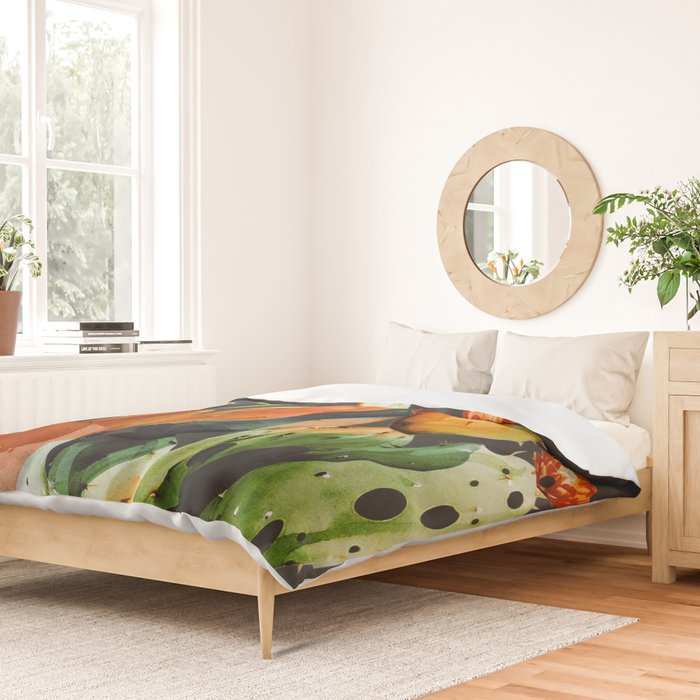 Abstract Modern Cactus 2 Duvet Cover Gallery Image 2