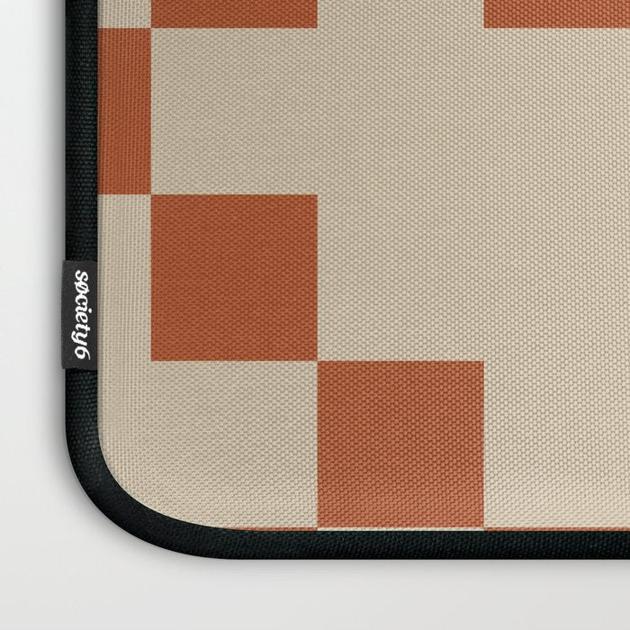 Checked in Burnt Orange Laptop Sleeve Gallery Image 3