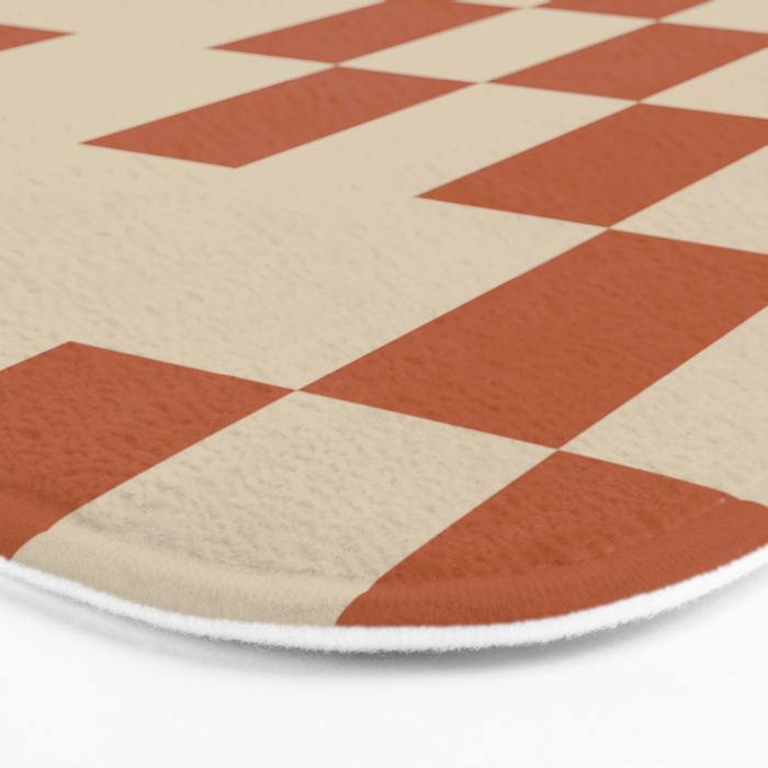 Checked in Burnt Orange Bath Mat Gallery Image 3