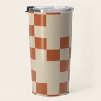 Checked in Burnt Orange Travel Mug Gallery Image 3