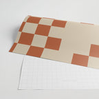 Checked in Burnt Orange Wrapping Paper Gallery Image 2