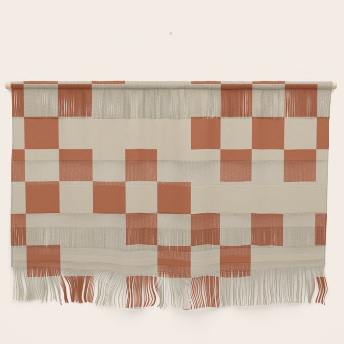 Checked in Burnt Orange Wall Hanging Gallery Image 1