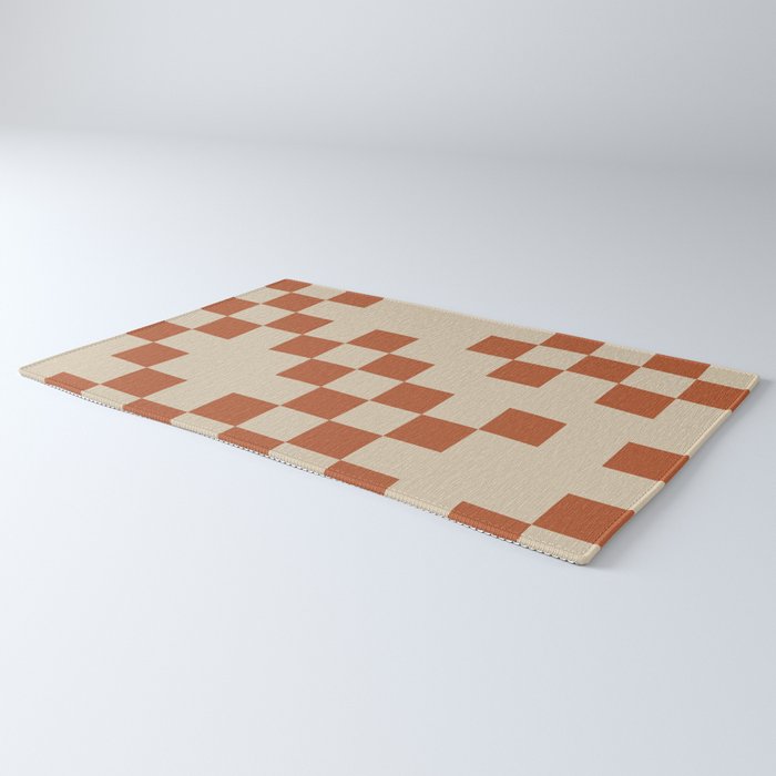 Checked in Burnt Orange Rug Gallery Image 3