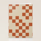 Checked in Burnt Orange Stationery Card Gallery Image 2