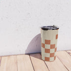 Checked in Burnt Orange Travel Mug Gallery Image 4