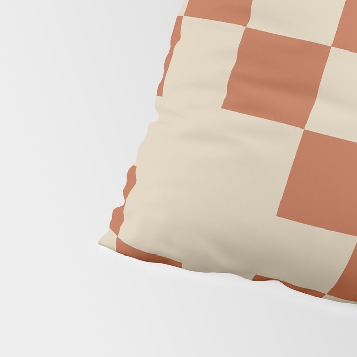 Checked in Burnt Orange Pillow Sham Gallery Image 4