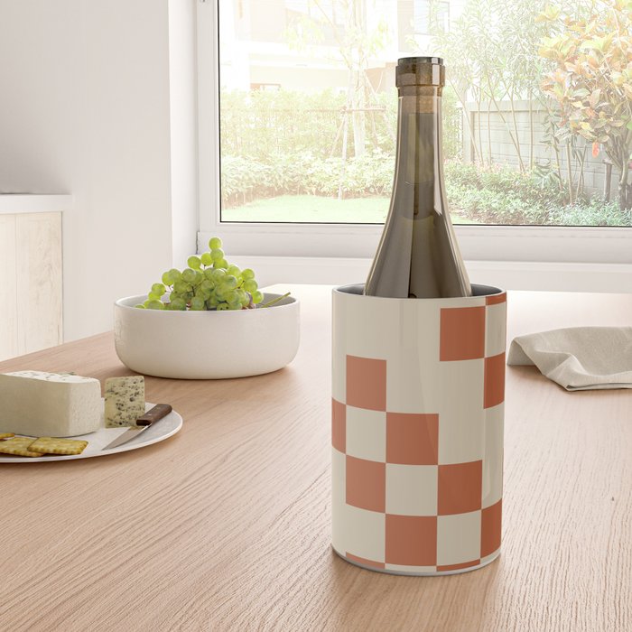 Checked in Burnt Orange Wine Chiller Gallery Image 4
