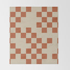 Checked in Burnt Orange Throw Blanket Gallery Image 2