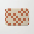 Checked in Burnt Orange Bath Mat Gallery Image 1