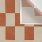 Checked in Burnt Orange Wall Tapestry Gallery Image 3
