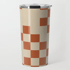 Checked in Burnt Orange Travel Mug Gallery Image 1
