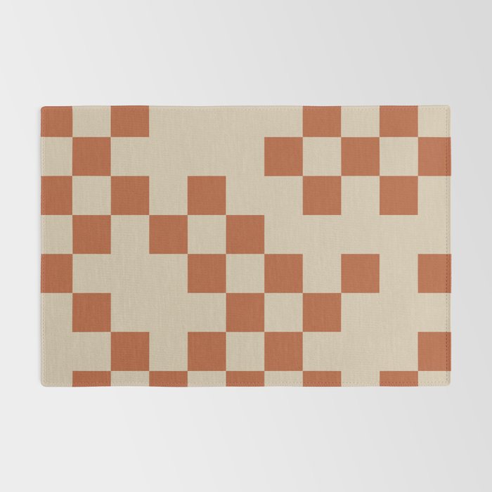 Checked in Burnt Orange Rug Gallery Image 2