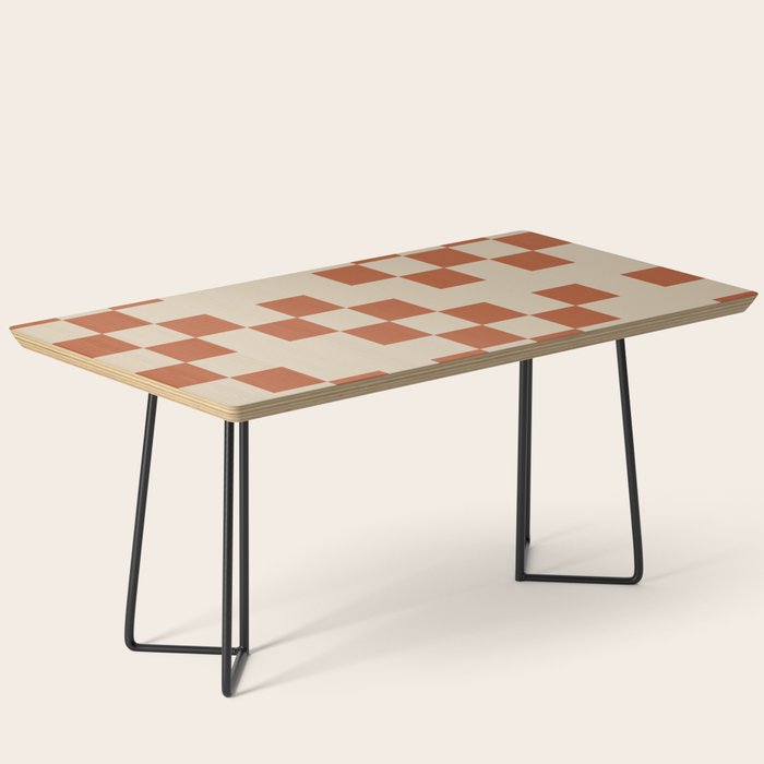 Checked in Burnt Orange Coffee Table Gallery Image 1