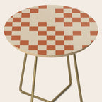 Checked in Burnt Orange Side Table Gallery Image 2