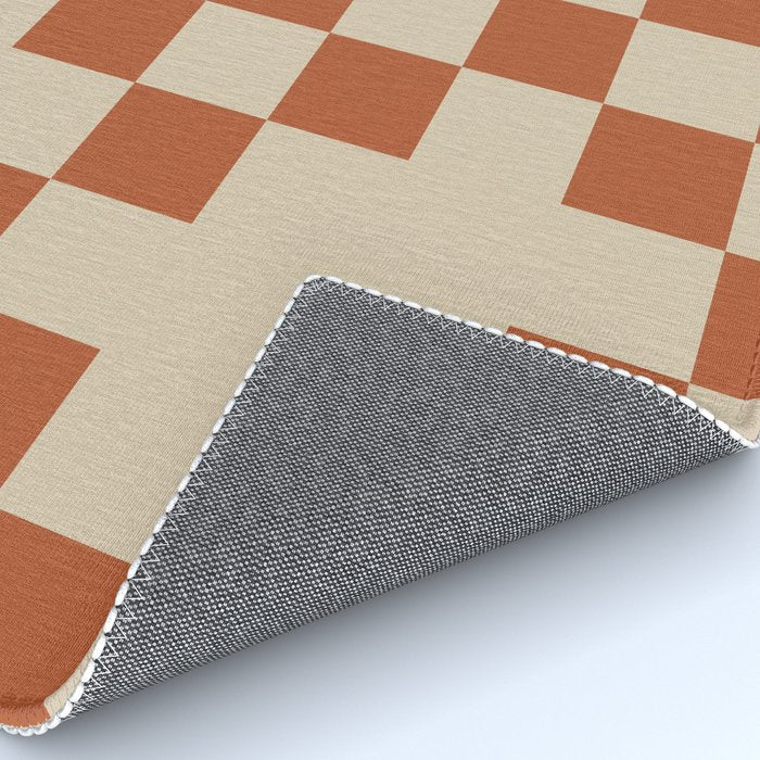 Checked in Burnt Orange Rug Gallery Image 4