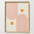 Abstraction_SUN_DOUBLE_LINE_POP_ART_Minimalism_001C Serving Tray Gallery Image 1