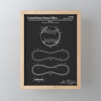 Baseball Patent - Black Mini Art Print Gallery Image 1