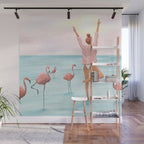 Big Flamingo Wall Mural Gallery Image 1
