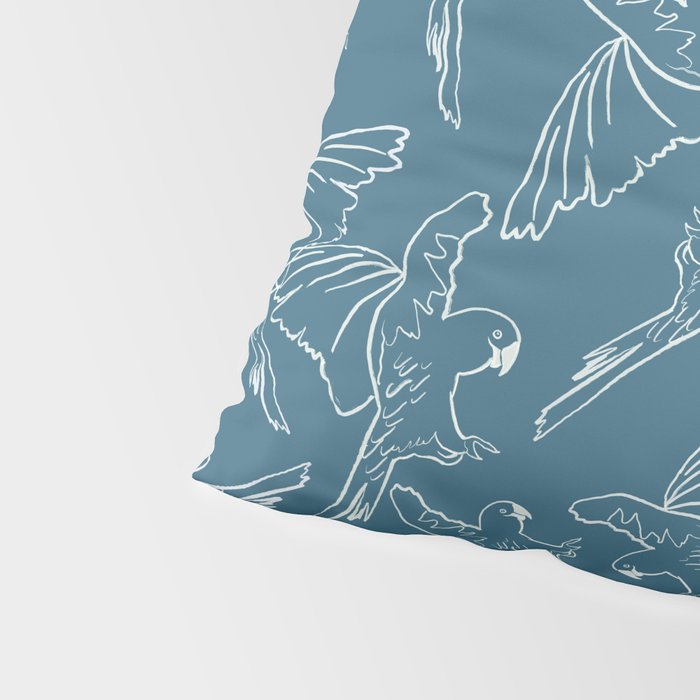 Little Blue Macaws Pillow Sham Gallery Image 4