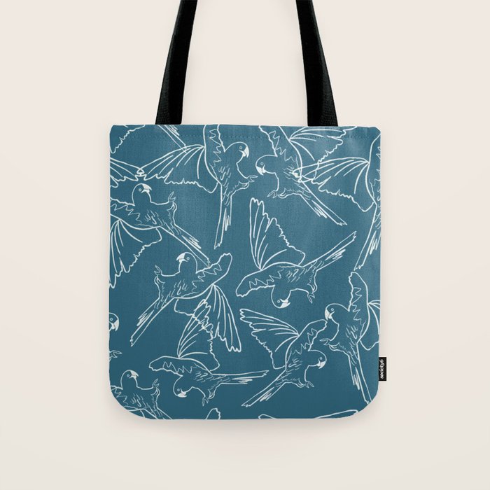 Little Blue Macaws Tote Bag Gallery Image 1