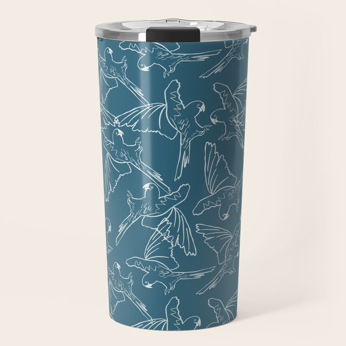 Little Blue Macaws Travel Mug Gallery Image 1