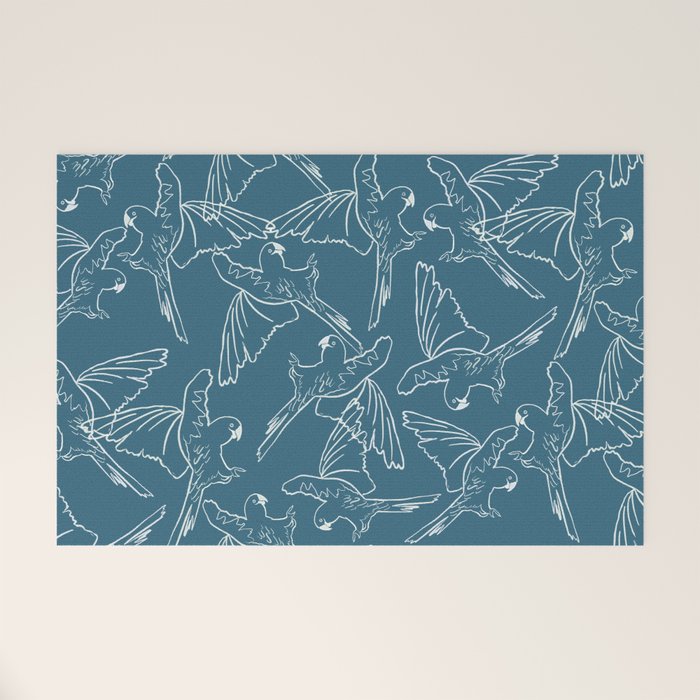Little Blue Macaws Welcome Mat Gallery Image 1