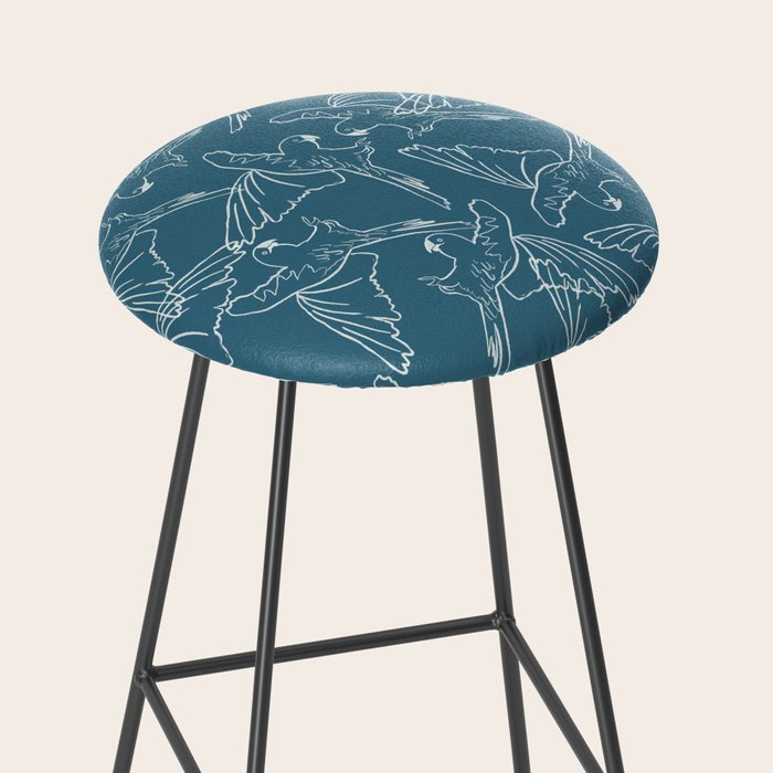 Little Blue Macaws Stool Gallery Image 2