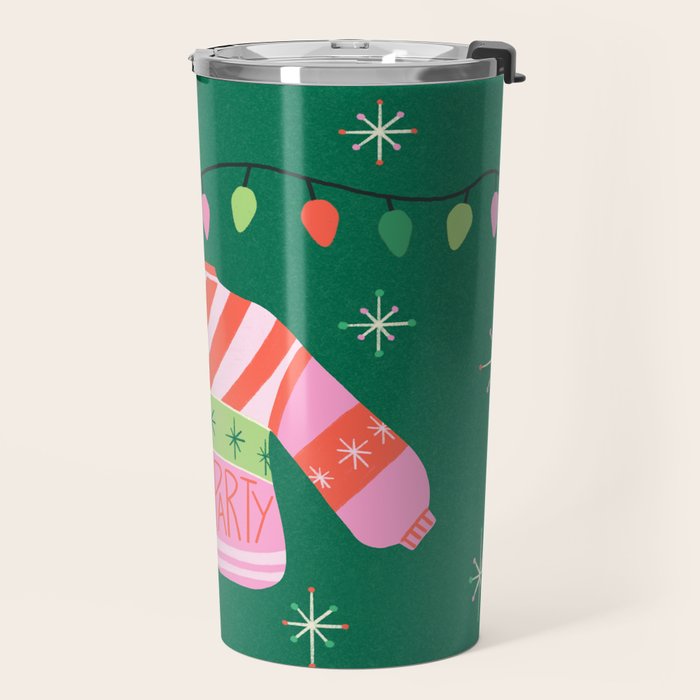 Lets Party Ugly Christmas Sweater  Travel Mug Gallery Image 2