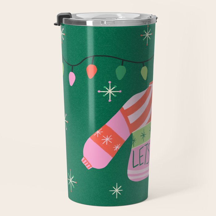 Lets Party Ugly Christmas Sweater  Travel Mug Gallery Image 3