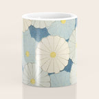 Vintage Japanese Floral Pattern Blue Chrysanthemum Coffee Mug Gallery Image 4