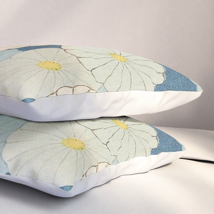 Vintage Japanese Floral Pattern Blue Chrysanthemum Pillow Sham Gallery Image 3