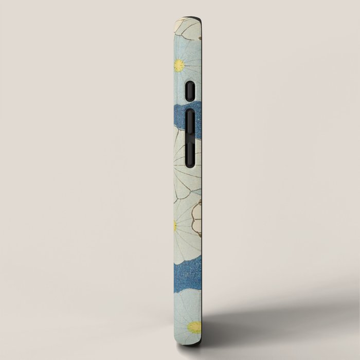 Vintage Japanese Floral Pattern Blue Chrysanthemum iPhone Case Gallery Image 2