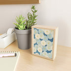 Vintage Japanese Floral Pattern Blue Chrysanthemum Mini Art Print Gallery Image 2
